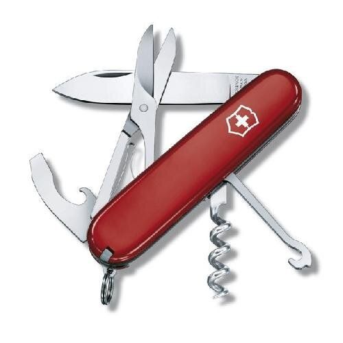 

Нож складной швейцарский многофункциональный Victorinox Swiss Army Compact 1.3405 червоний (Vx13405)