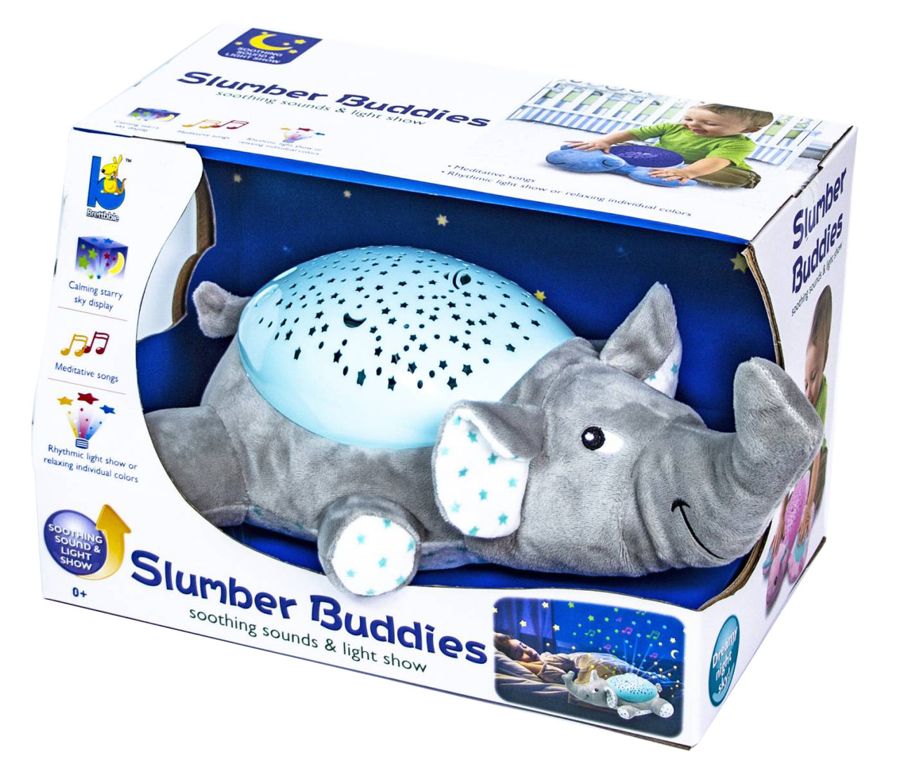 

Детский ночник Slumber мягкая игрушка Слоник с проектором и музыкальным проигрывателем (333-31A)