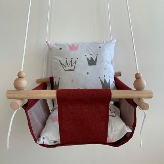

Детская качеля Infancy Короны, Бордовая основа
