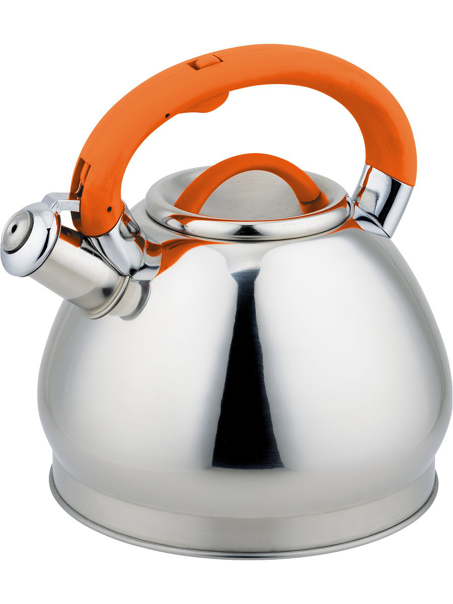 

Чайник из нержавеющей стали со свистком 3 л Rainstahl RS 7626-30 Orange