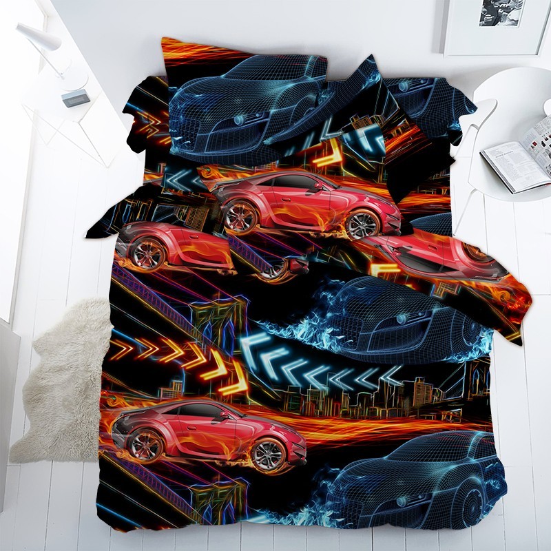 

Детское постельное белье Автогонки Скорость CottonTwill 150х100 см Бязь (ДБР003-1)