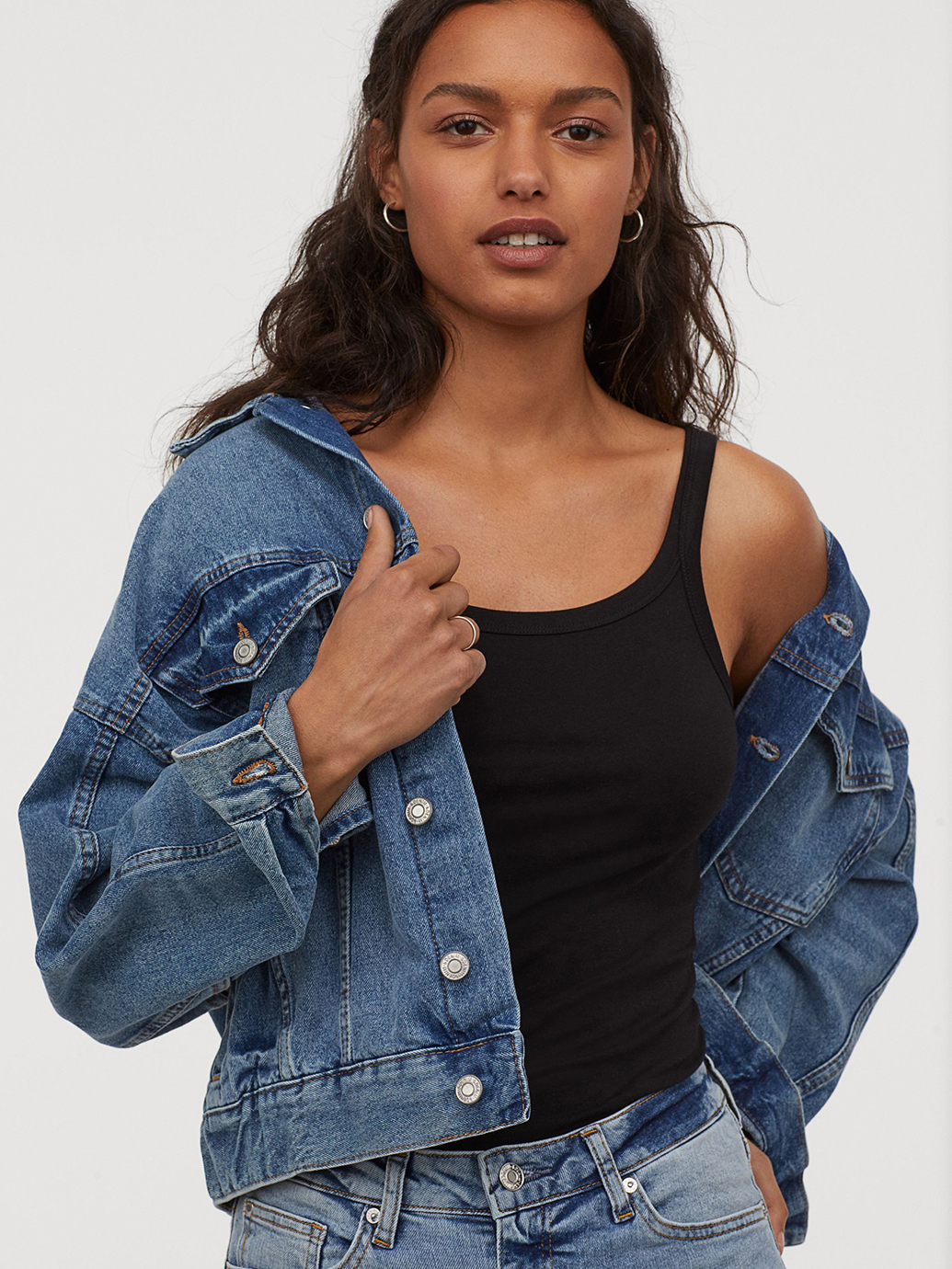 

Майка H&M 841383 XS Темно-серая