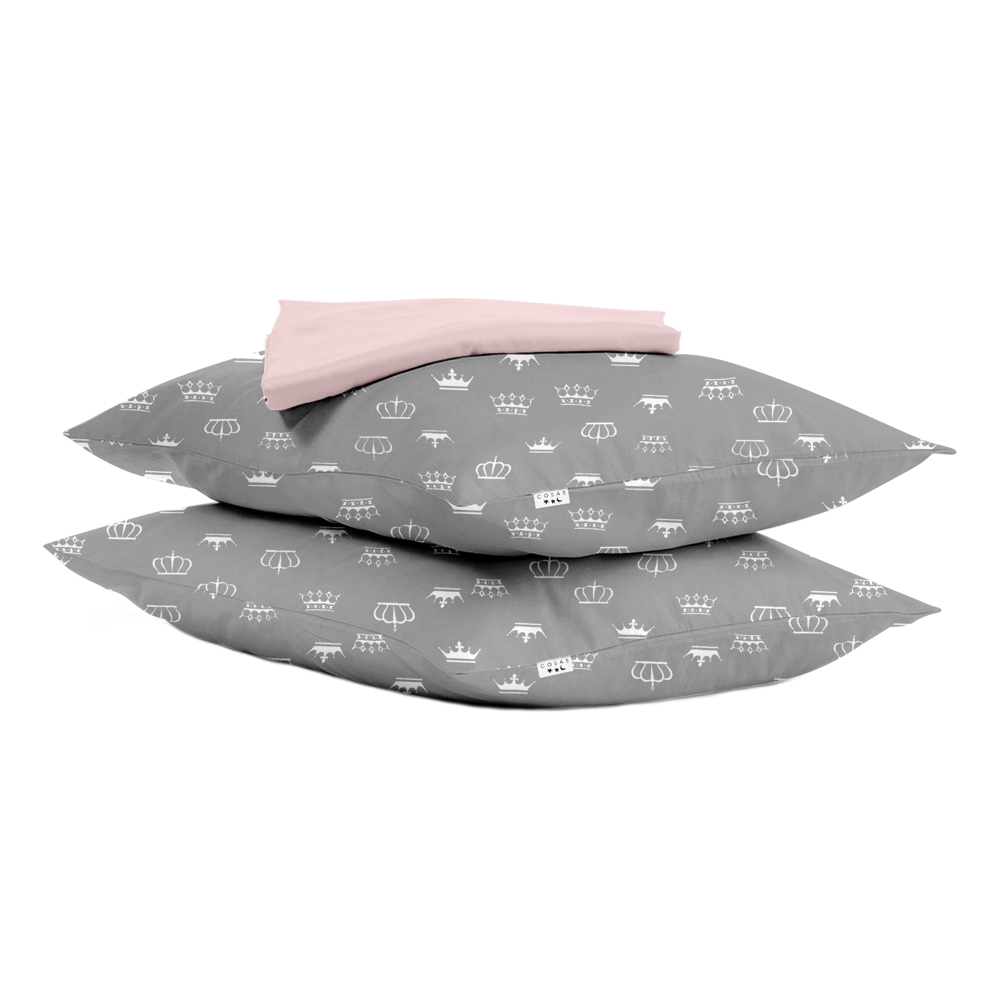 

Простынь на резинке Cosas Set Pudra CrownGrey 160х200х20 + Наволочка 70х70 2 шт