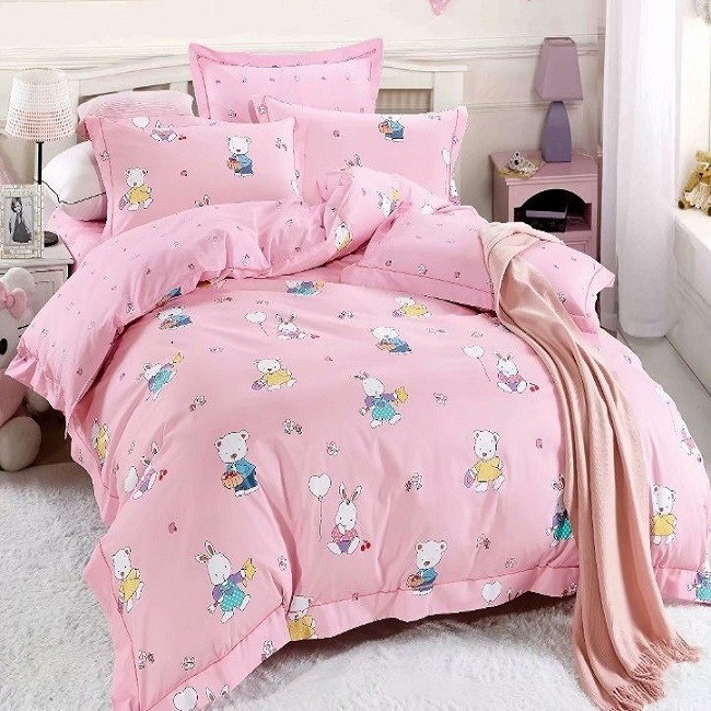 

Комплект постельного белья Малыши на розовом CottonTwill 1.5-спальный 150х220 см Сатин Люкс Elite (СКЕ0017-3)