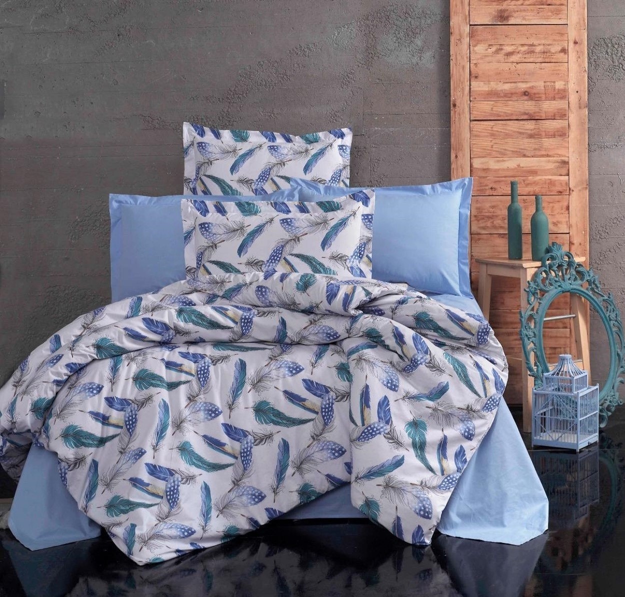 

Комплект постельного белья Бодрум CottonTwill Семейный 220х250 см Турецкий Ранфорс (ТRD003-6)