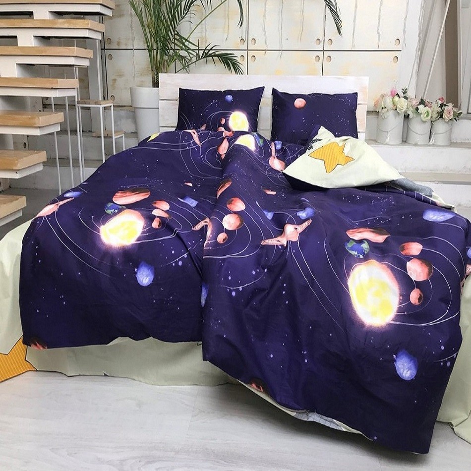 

Комплект постельного белья Планетарий CottonTwill Сатин Premium 220х250 см Семейный (SP064-6)