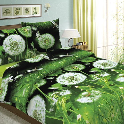 

Комплект постельного белья Одуванчики CottonTwill Евро 220х240 см Бязь (РБ003-4)