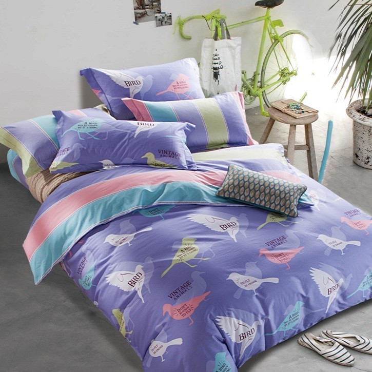 

Комплект постельного белья Птички CottonTwill Евро 220х240 см Сатин Люкс Elite (SE022-5)