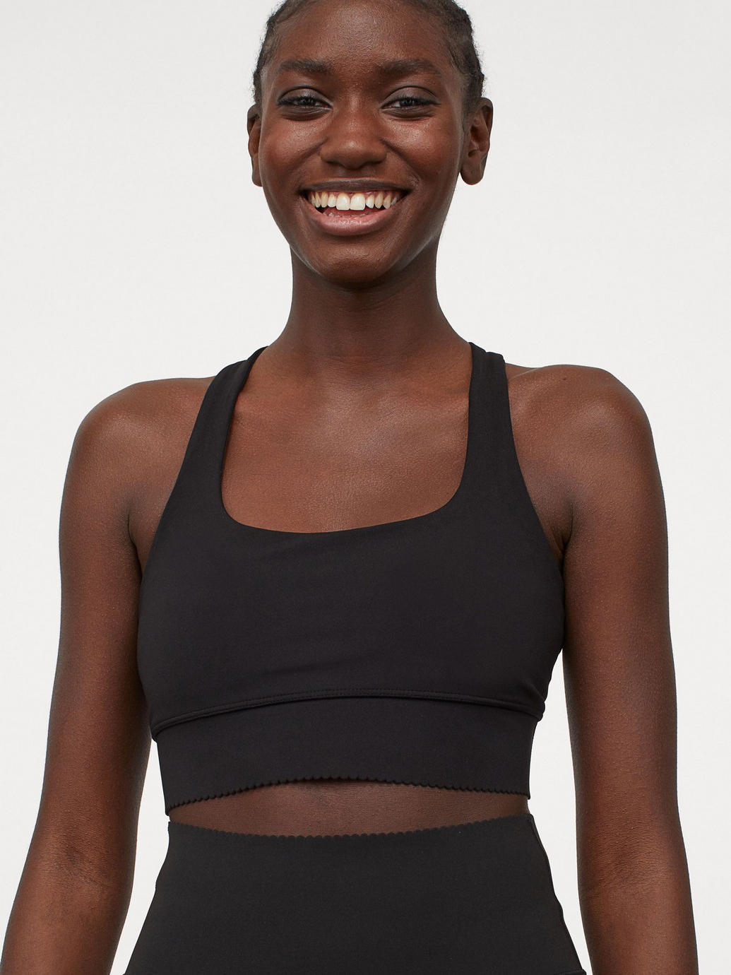 

Топ спортивный H&M 0851774_черн M Черный