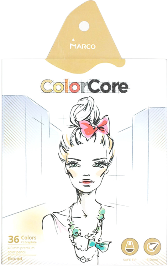 

Карандаши цветные Marco ColorCore 36 цветов + 1 графитный (3130-36CB)