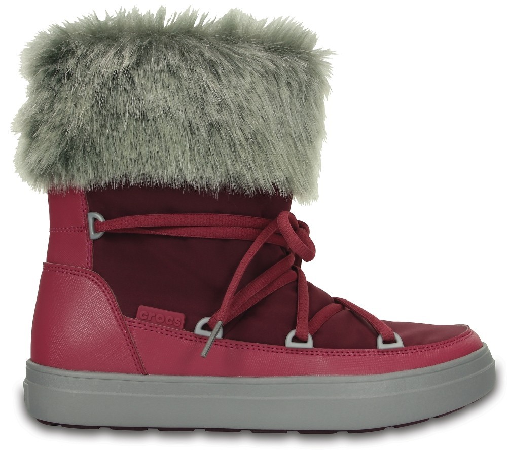

Сапоги Crocs Women's LodgePoint Lace Boot 203423-6D1-W7 37 Бордовый