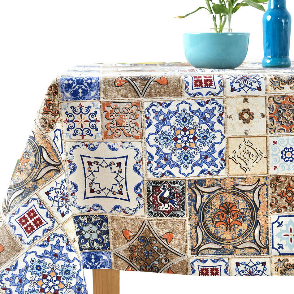 

Скатерть с тефлоновой пропиткой "Плитка" CottonTwill 170х300 см (СТ0015-9)