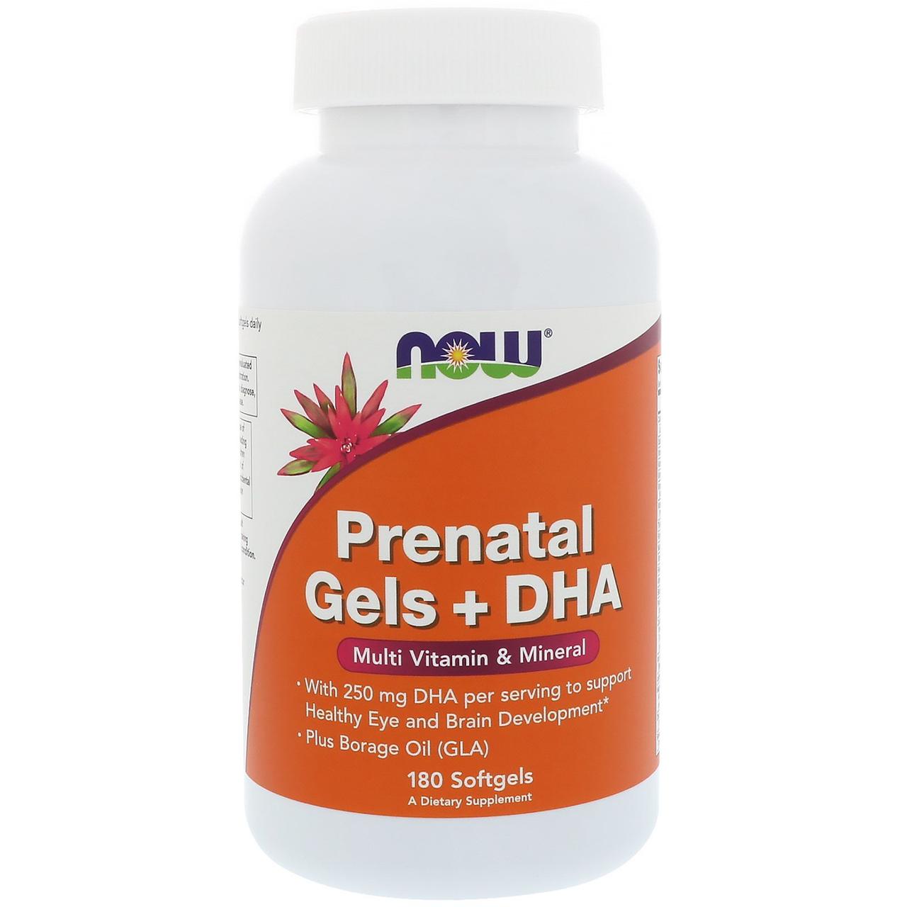 

Витамины для беременных женщин NOW Foods Prenatal Gels + DHA 180 капсул (104314)