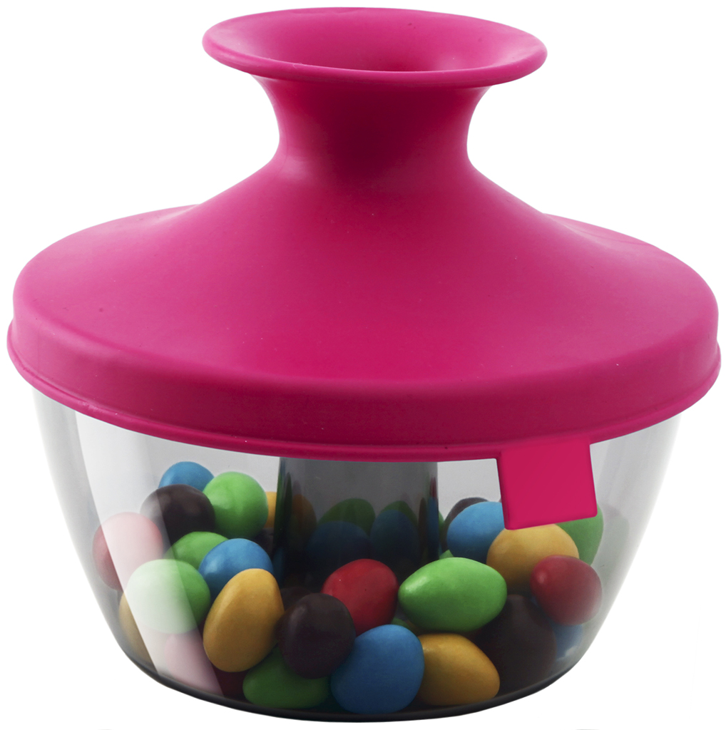 Акція на Пищевой контейнер Tomorrow's Kitchen Popsome Candy&Nuts с крышкой-дозатором 450 мл Розовый (2830160) від Rozetka UA