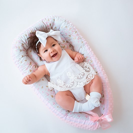

Гнездышко для новорожденного MammyDo Butterflies Pink розовое с бабочками