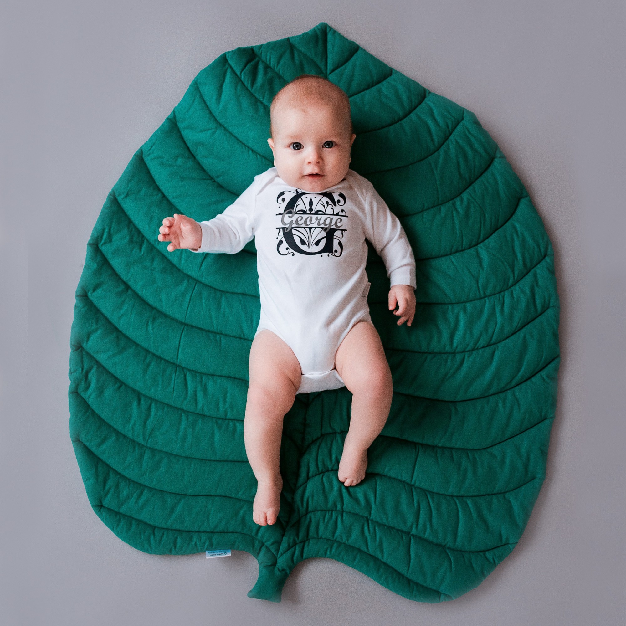 

Коврик листик в детскую комнату MammyDo Green 93x73 см зеленый