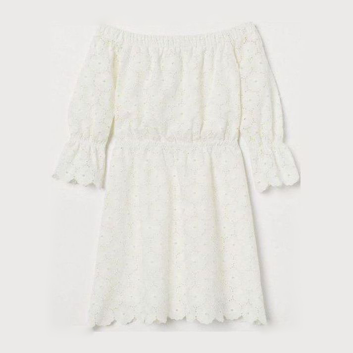 

Платье H&M 0640675-0  Белое, Платье H&M 0640675-0 38 Белое