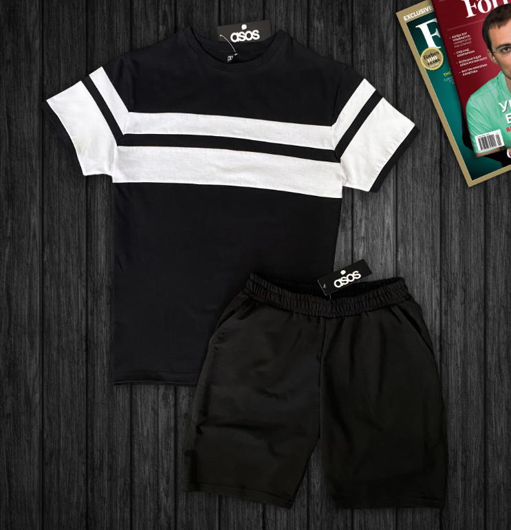 

Мужской спортивный костюм с шортами Асос BD4578 рM черный