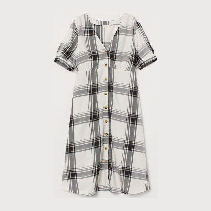 

Платье для беременных H&M 2212-7567820 XXL Бело-черное клетка