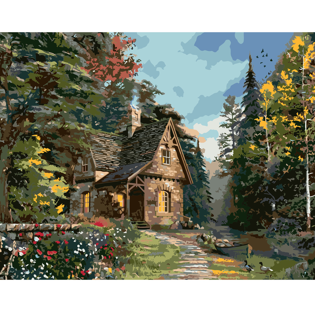

Картина по номерам Домик в лесу, 40*50 см, ST