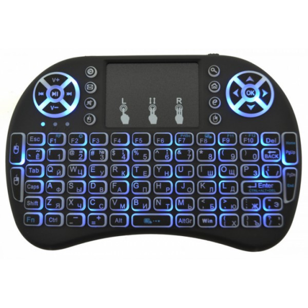 

Клавиатура беспроводная Mini Keyboard i8 RUS Backlit с подсветкой Black