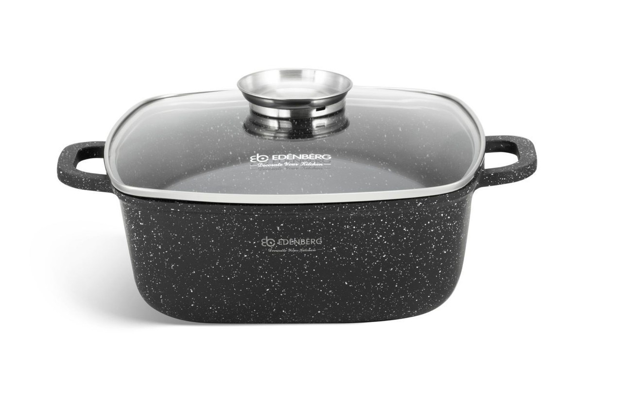 

Кастрюля-казан Edenberg EB-8115 с мраморным покрытием и крышкой 28 см, 6.5 л