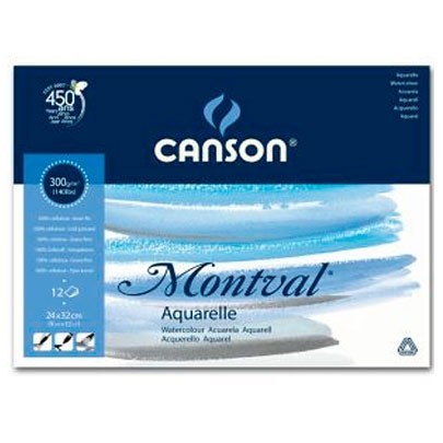 

Блок бумаги для акварели Canson Montval 300г/кв.м 36*48см 12 листов