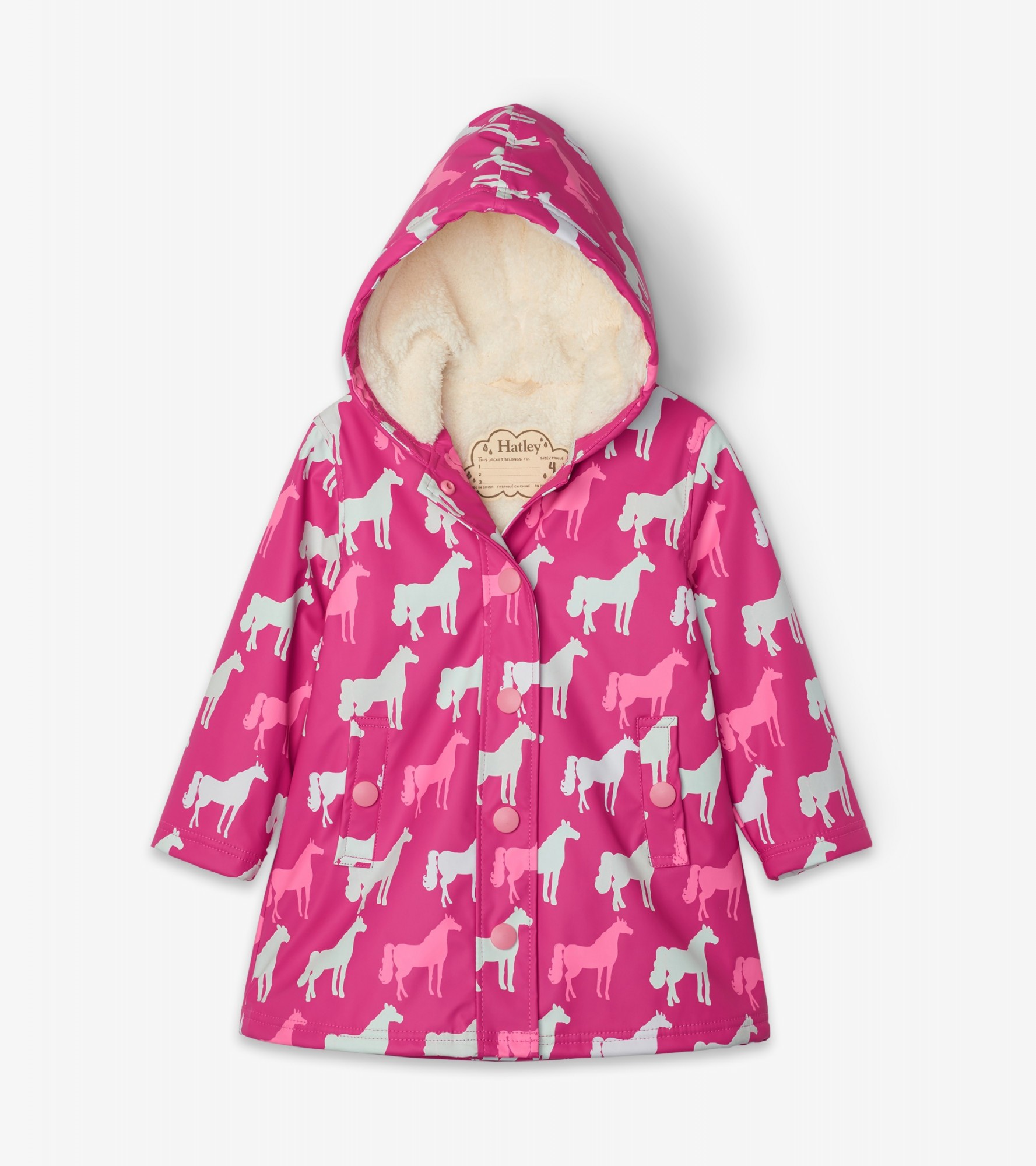 

Плащ , що змінює колір Hatley Horse Silhouettes 8A малиновий 128см (F20CHK817)