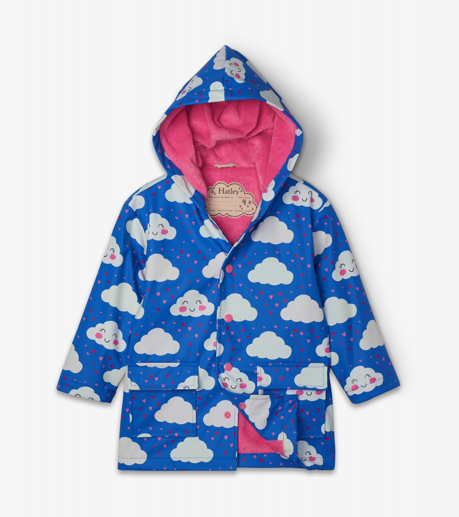 

Плащ Hatley Cheerful Clouds 7A блакитний 122см