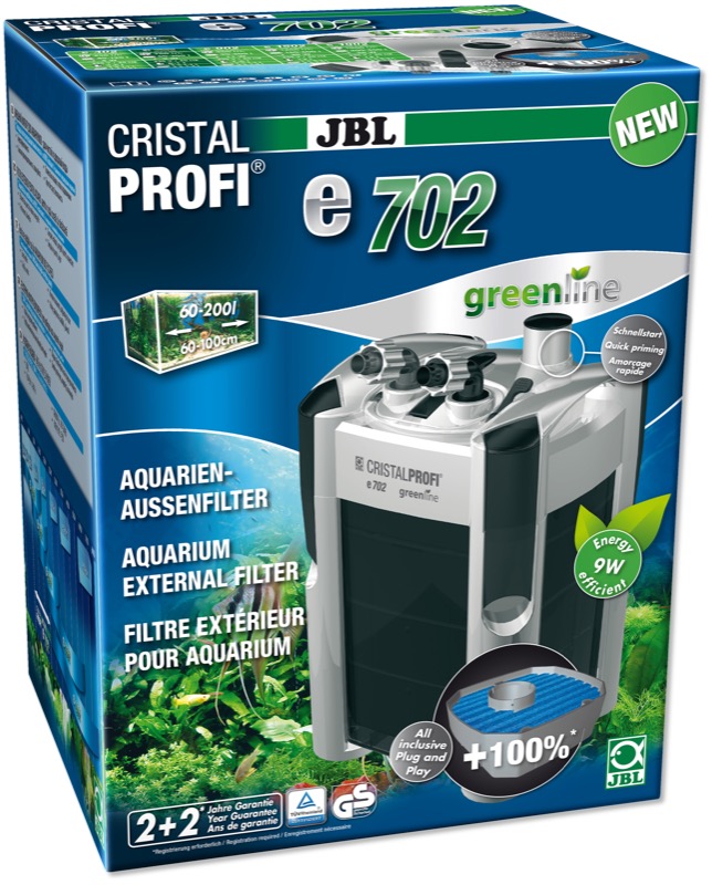 

Внешний фильтр JBL CristalProfi e 702 GreenLine для аквариума