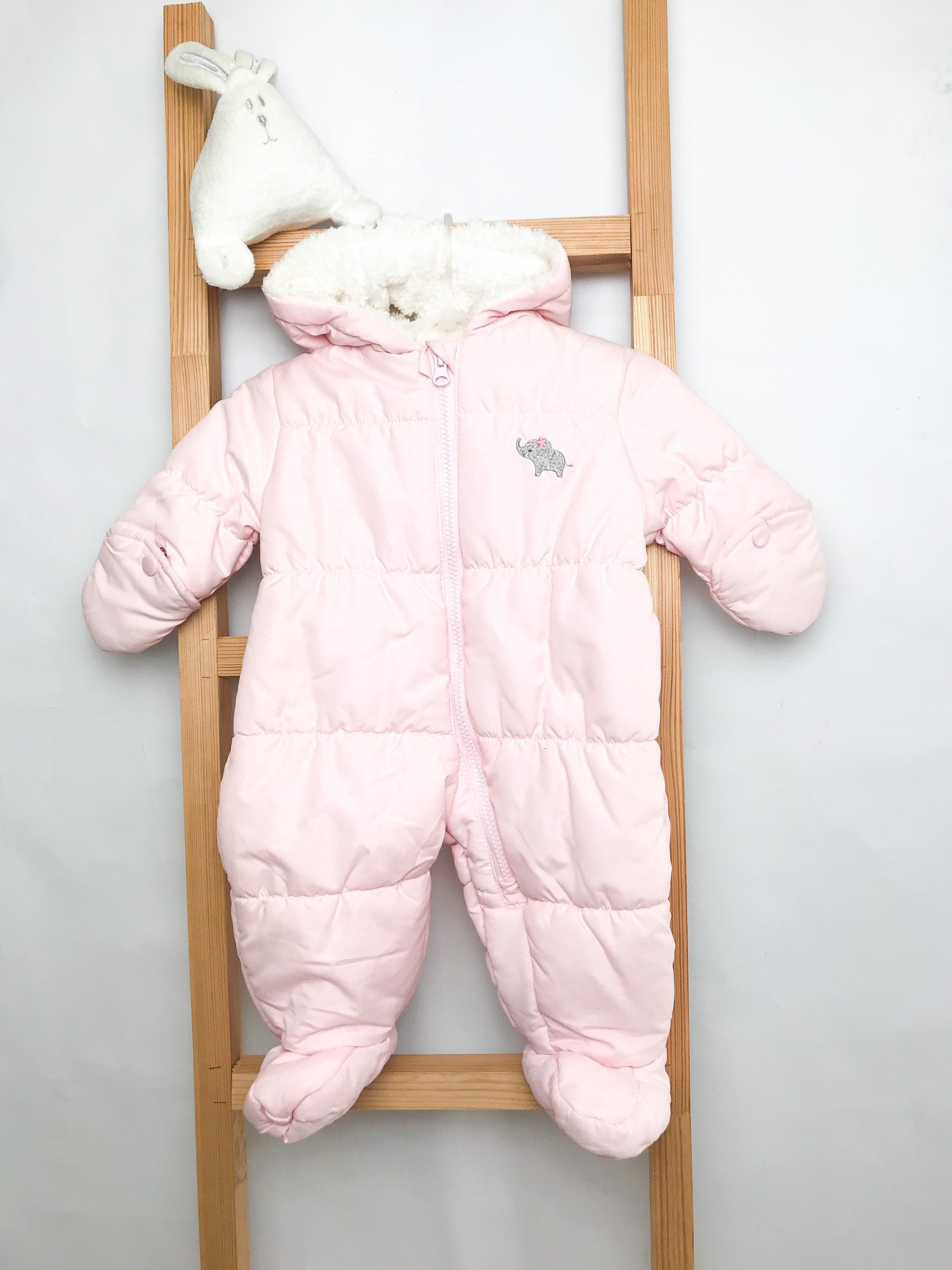 

Теплый комбинезон Carters для девочки розовый на 62 см