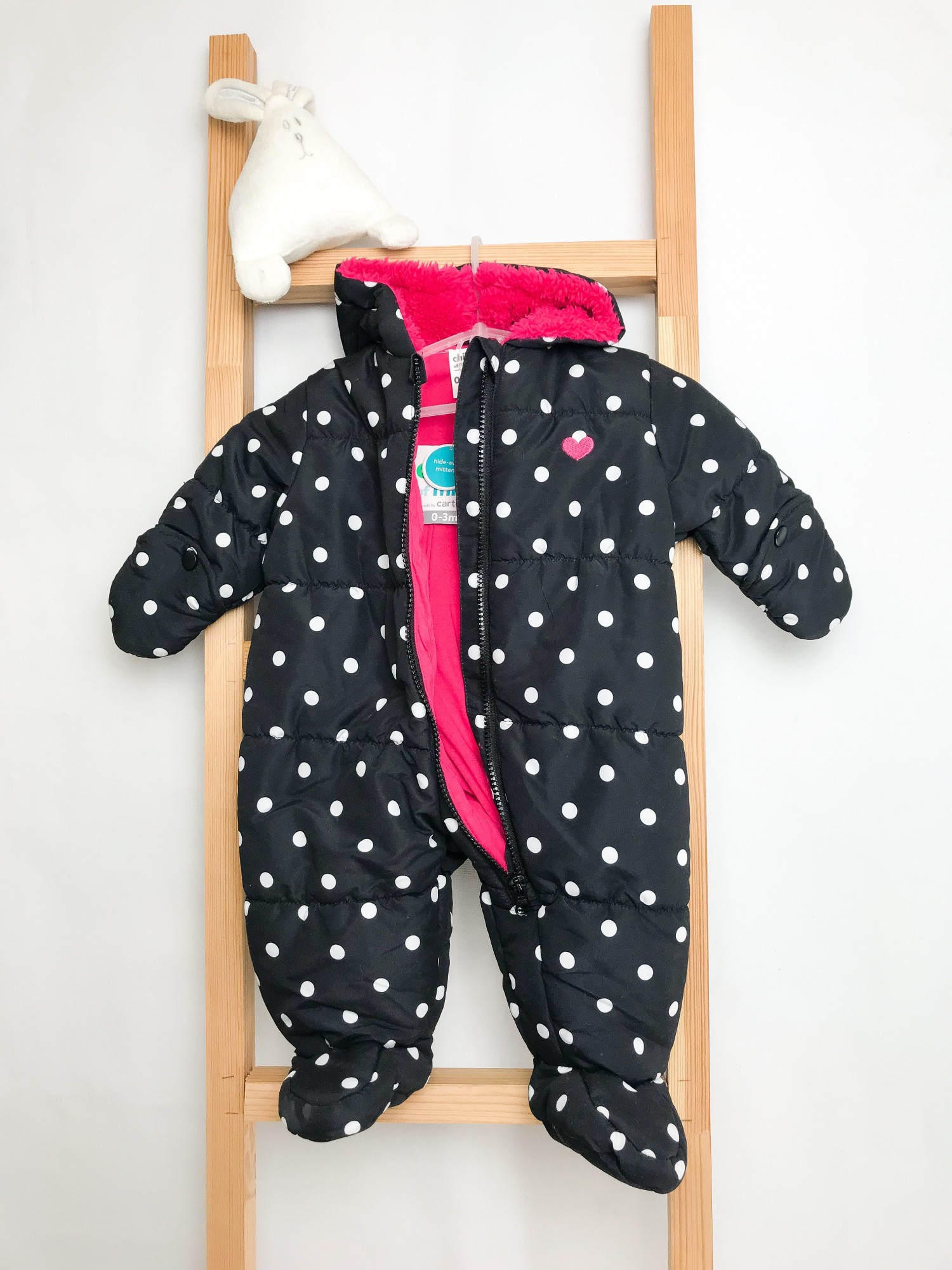

Теплый комбинезон Carters для девочки черный на 74 см