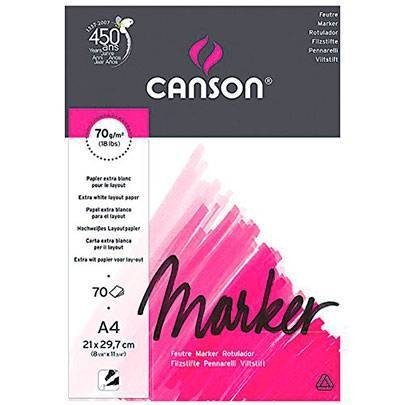 

Альбом для маркеров Canson Marker 70 гр А4 21х29,7 см 70 листов