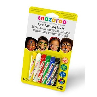 

Карандаши для аквагрима и бодиарта Snazaroo Детские 6 цветов (1160600)