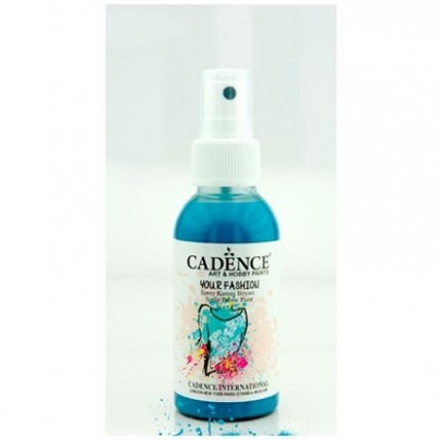 

Краска-спрей перламутровая для ткани Cadence Your Fashion Spray shinefabric Paint 100 мл Турецкий синий темный