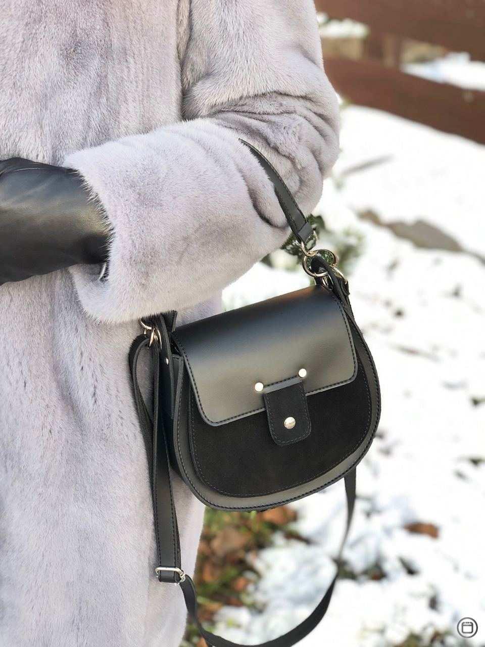 

Женская сумка Lucherino 662 замш черная