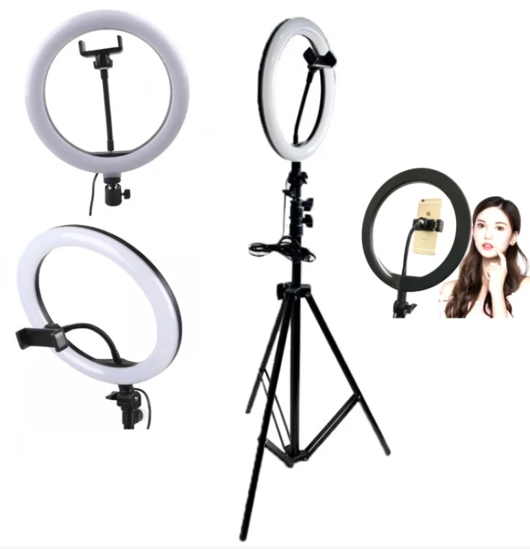 

Кольцевая LED Лампа 26 см Ring Light ZD 666 с держателем для телефона + Штатив высотой до 2-х метров