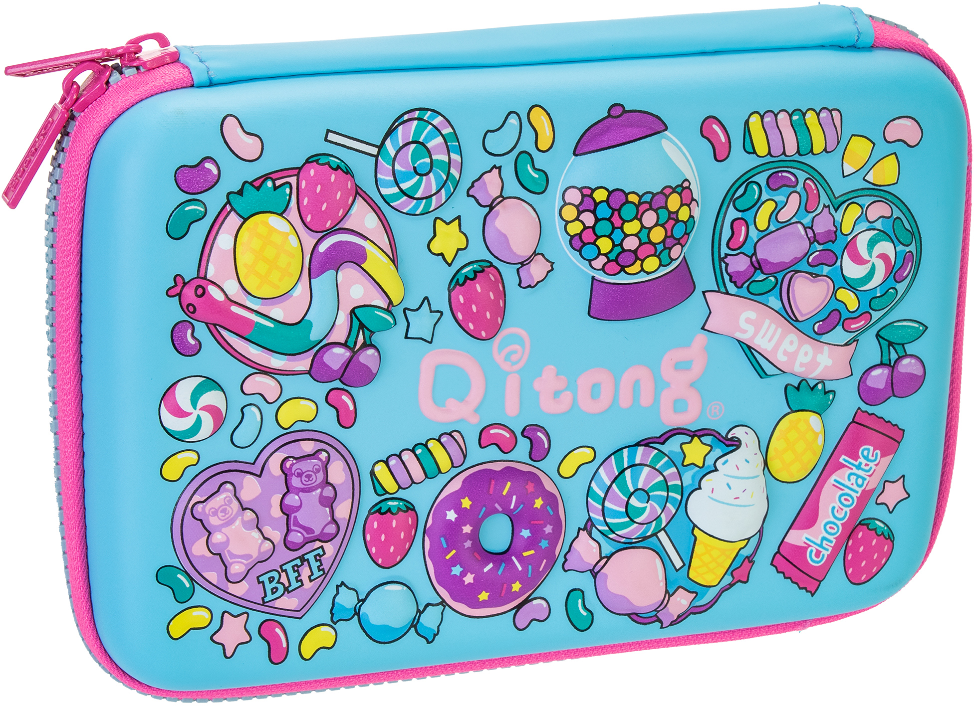

Пенал Cool For School 1 отделение с органайзером голубой (QT-5627-Blue)