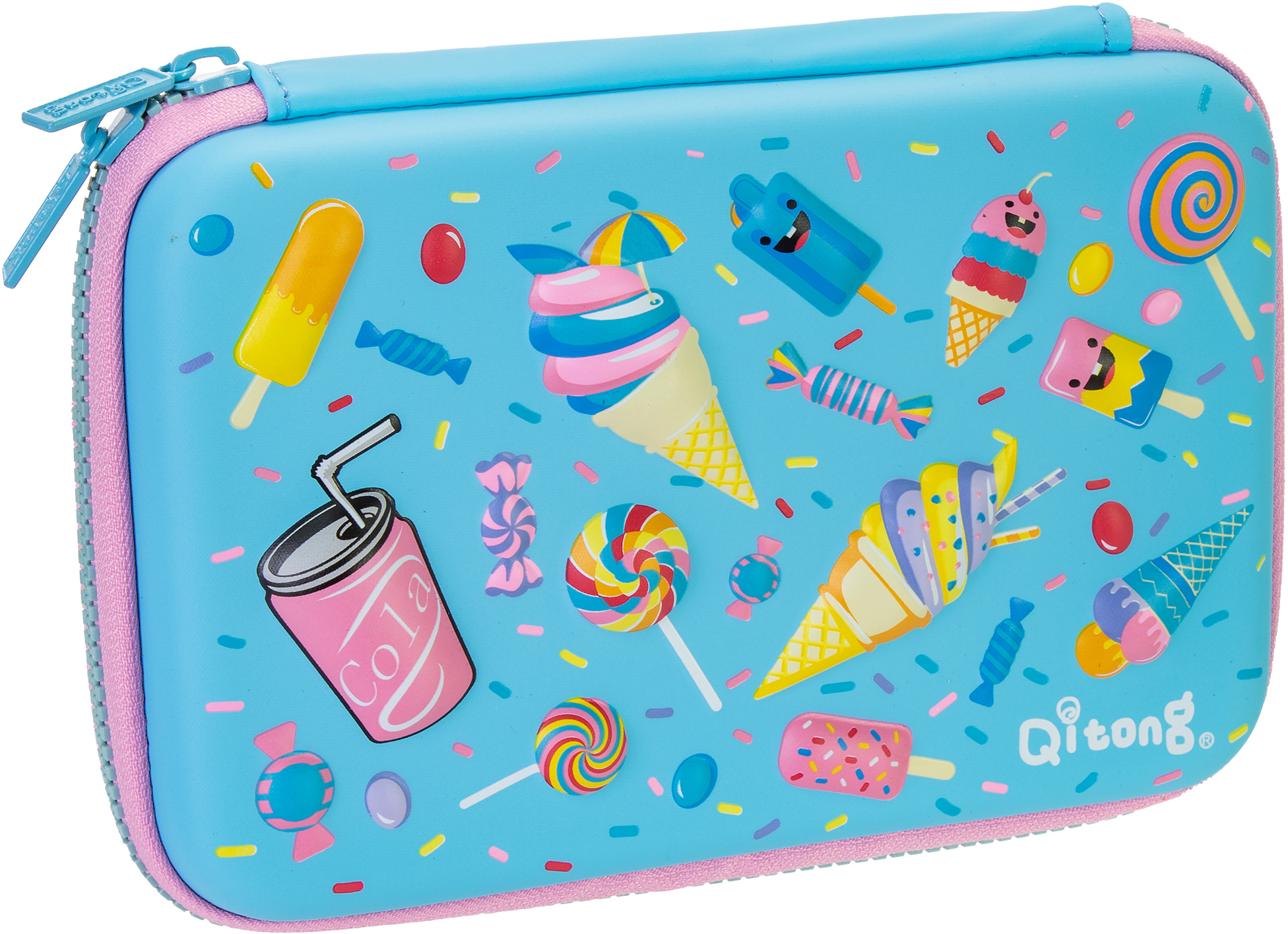 

Пенал Cool For School 1 отделение с органайзером голубой (QT-5650-Blue)