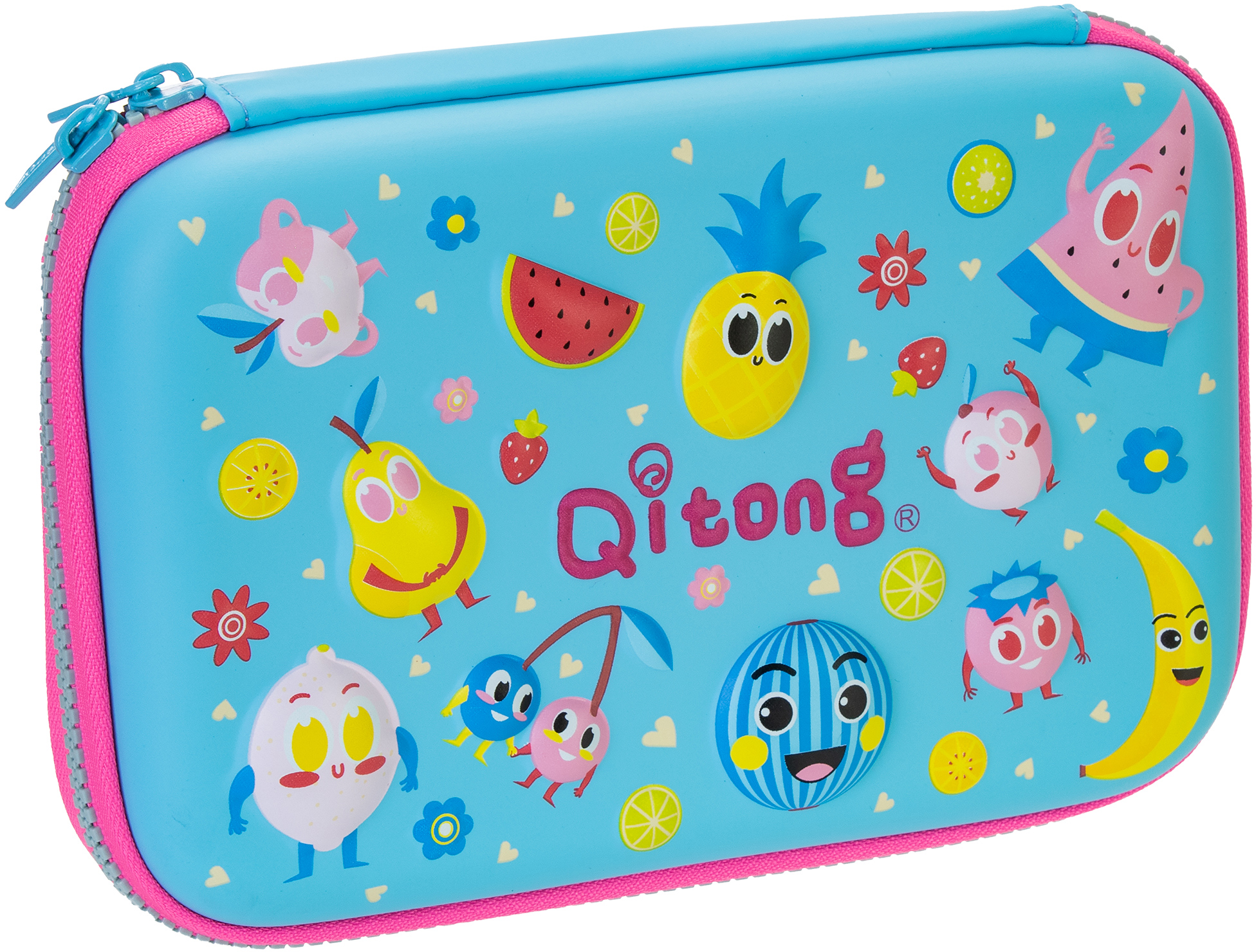 

Пенал Cool For School 1 отделение с органайзером голубой (QT-5675-Blue)