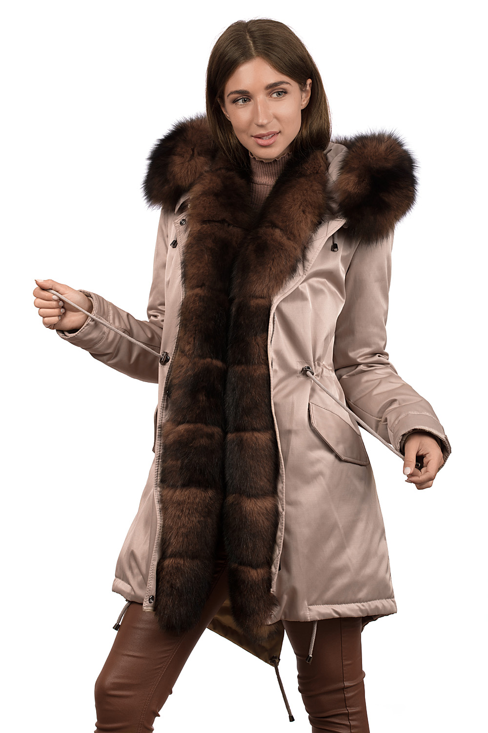 

Женская парка Alberta 8001 Y90 COTTON 080 L Бежевый