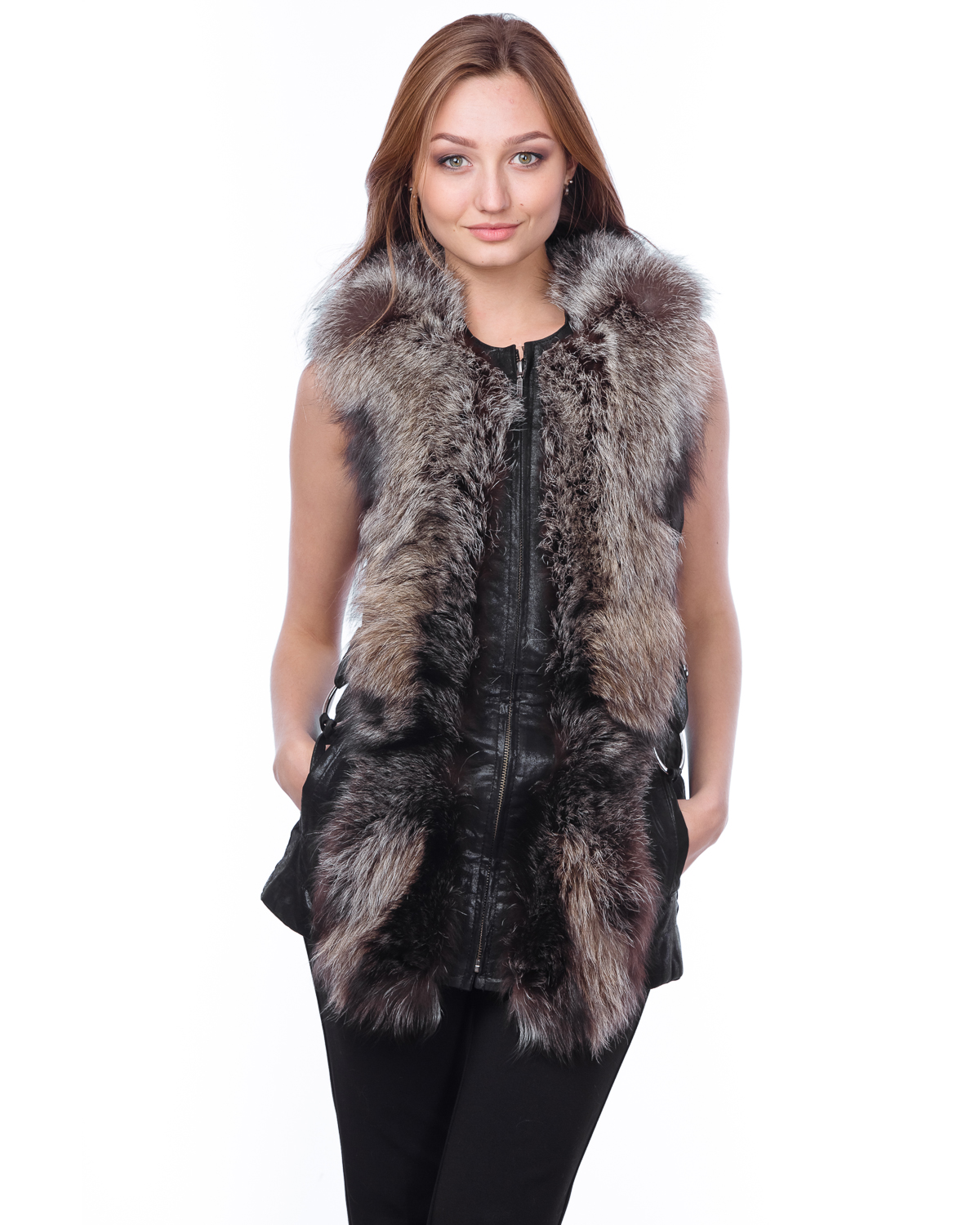 

Женская жилетка из лисы Alberta MAGNUM Y80 LAZ GLAD 013 S Чёрный