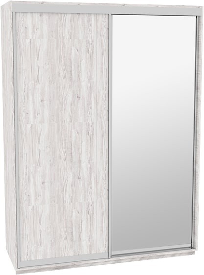 

Шкаф-купе ДОМ Н1186 Аляска ДСП+Зеркало 180x60x240