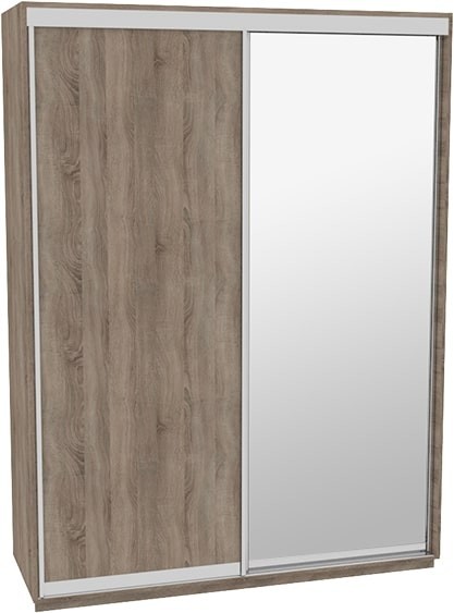 

Шкаф-купе ДОМ ЭКО196 Дуб сонома трюфель ДСП+Зеркало 190x60x240