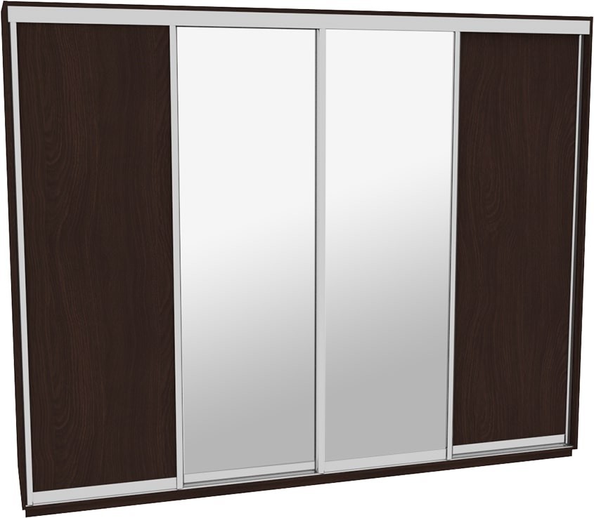 

Шкаф-купе ДОМ Н4356 Венге ДСП+Зеркало 350x60x240