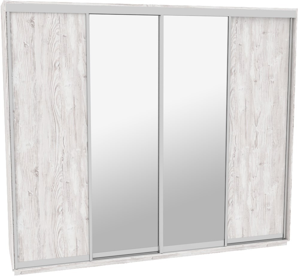 

Шкаф-купе ДОМ Н4306 Аляска ДСП+Зеркало 300x60x240