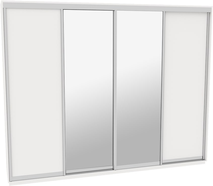 

Шкаф-купе ДОМ Н4336 Белый ДСП+Зеркало 330x60x240