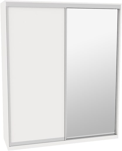 

Шкаф-купе ДОМ ВГ206 Белый ДСП+Зеркало 200x60x240