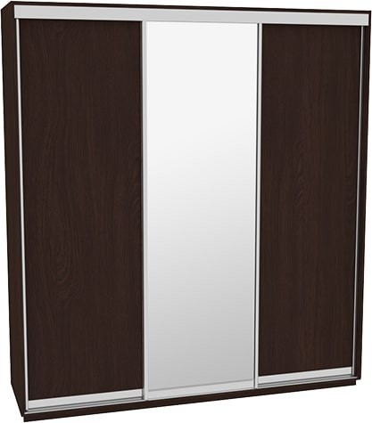 

Шкаф-купе ДОМ ВГ216 Венге ДСП+Зеркало 210x60x240