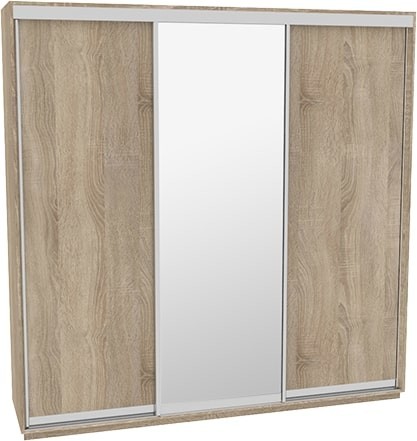 

Шкаф-купе ДОМ ВГ216 Дуб сонома ДСП+Зеркало 210x60x240